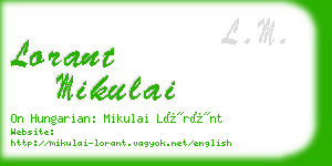 lorant mikulai business card